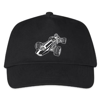 Race Car / Race Car 02_white - Kids’ Baseball Cap - black - Front