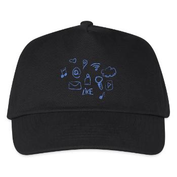 Social Media - Kinder Basecap - Schwarz - Vorne