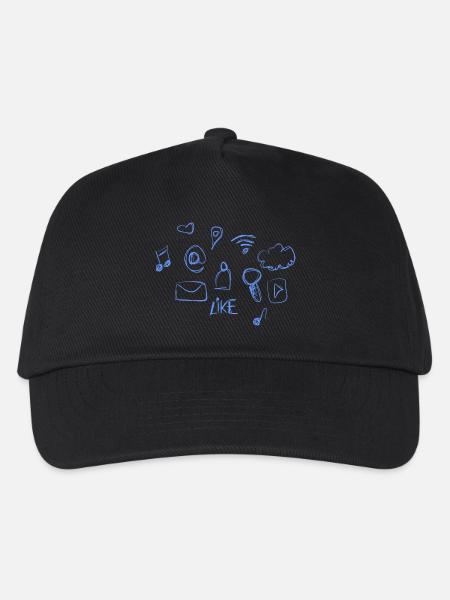 Social media - Kids’ Baseball Cap - black