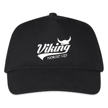 Viking Norse Up Wikinger Nordmann - Kinder Basecap - Schwarz - Vorne