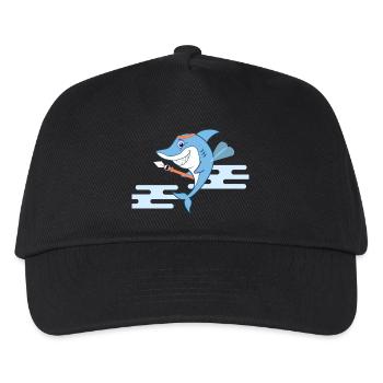 Der Shark Bodyguard - Kinder Basecap - Schwarz - Vorne
