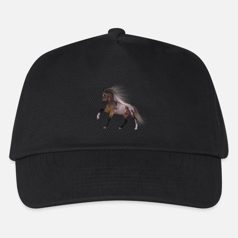 Pferd Geschenk Geschenkidee - Kinder Basecap - Schwarz