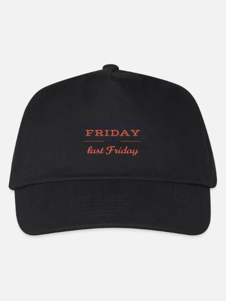 happy friday - Kids’ Baseball Cap - black