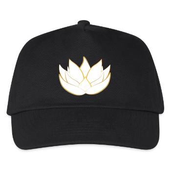 Goldene Lotusblüte - Lotosblüte - Kinder Basecap - Schwarz - Vorne