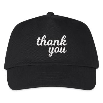 Just thank you Thank you | Thank you very much - Kids’ Baseball Cap - black - Front