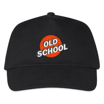 Old School Vintage Logo - Kinder Basecap - Schwarz - Vorne