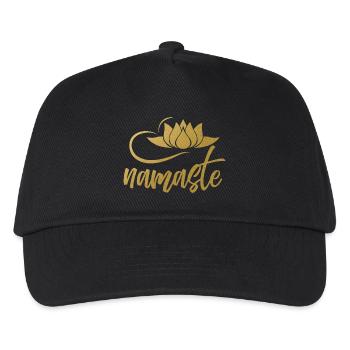 Namaste Yoga Lotusblüte Geist Joga Bewusstsein - Kinder Basecap - Schwarz - Vorne