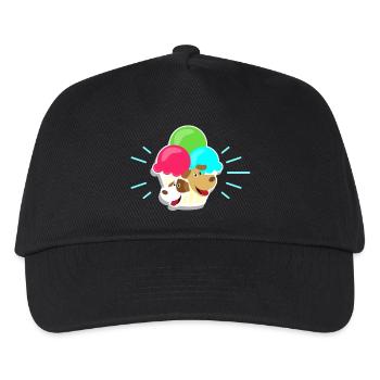 Ice Cream and Dogs I Gift - Kids’ Baseball Cap - black - Front
