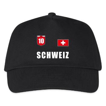 Switzerland Soccer T-Shirt Jersey Fanshirt Fans - Kids’ Baseball Cap - black - Front