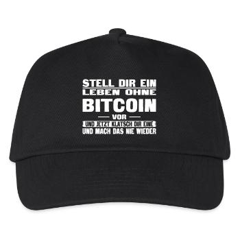 Leben ohne Bitcoin - Kinder Basecap - Schwarz - Vorne