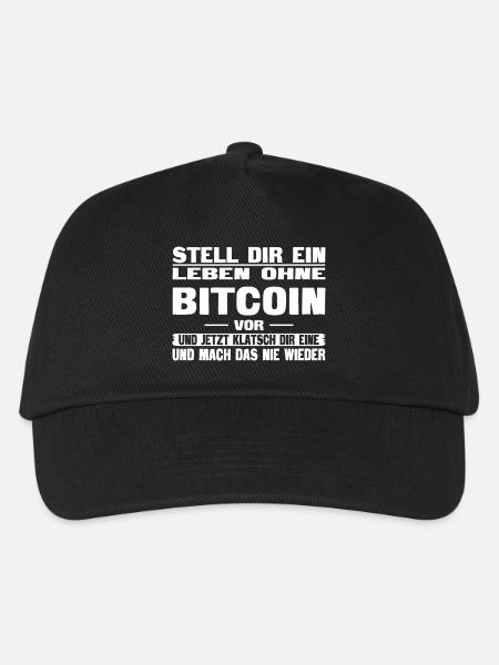 Leben ohne Bitcoin - Kinder Basecap - Schwarz