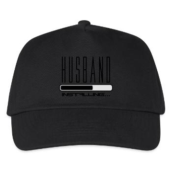 husband husband installing loading bar - Kids’ Baseball Cap - black - Front