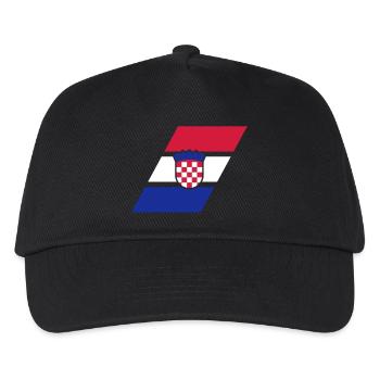 croatia stripe flag - Kids’ Baseball Cap - black - Front