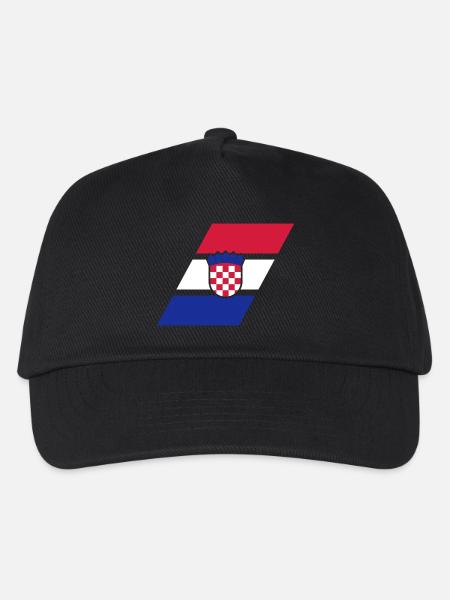 croatia stripe flag - Kinder Basecap - Schwarz
