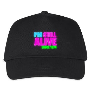 Birthday - still alive since 1974 (de) - Kinder Basecap - Schwarz - Vorne
