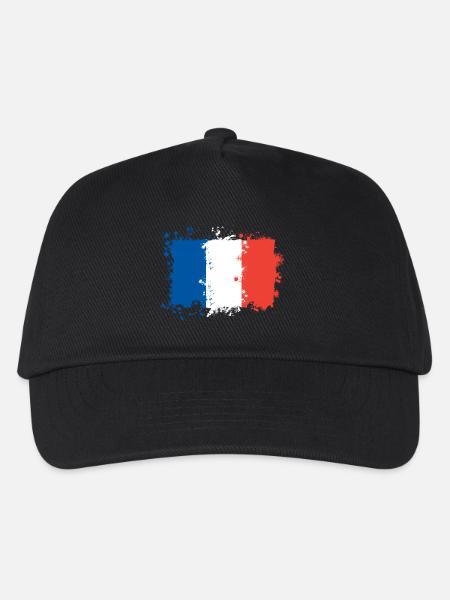 Frankreich flagge - Kinder Basecap - Schwarz