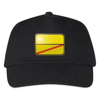 Ortsschild blanko - Kinder Basecap - Schwarz - Vorne