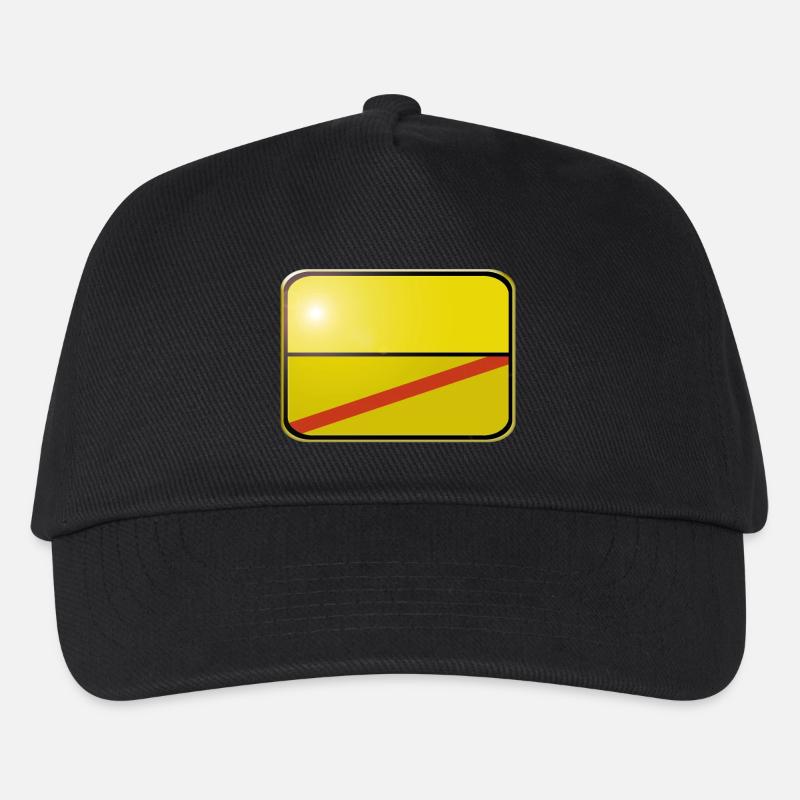 Ortsschild blanko - Kinder Basecap - Schwarz