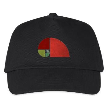 Fibonacci Kurve goldener Schnitt Retro used optik - Kinder Basecap - Schwarz - Vorne