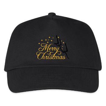 sapin montagne sapin étoiles nuit joyeux christma - Casquette de baseball Enfant - noir - Devant