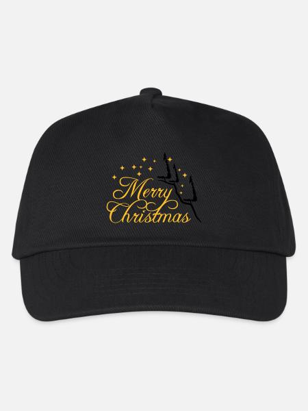 tannen berg tannenbaum sterne nacht merry christma - Kinder Basecap - Schwarz