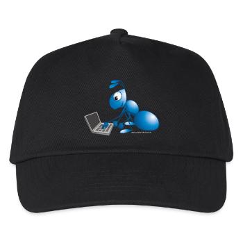 Ant with Laptop - Casquette de baseball Enfant - noir - Devant