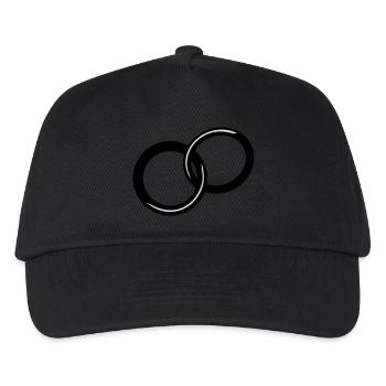 Ringe // Heiratsantrag // Verloben // Liebespaar - Kinder Basecap - Schwarz - Vorne
