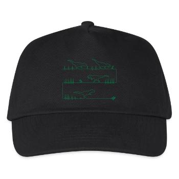 Dinosaur Attack - Kids’ Baseball Cap - black - Front