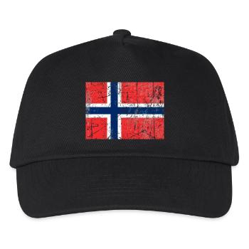 Fahne Norwegen Norway flag Flagge drapeau bandera - Kids’ Baseball Cap - black - Front