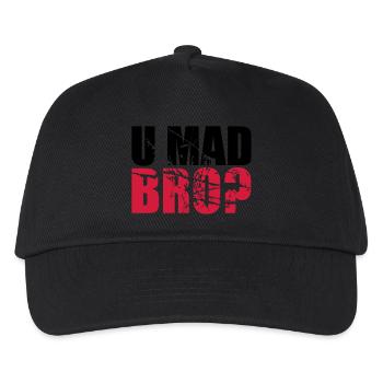 Logo U Mad BRO - Kids’ Baseball Cap - black - Front