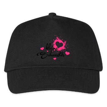 Kleine Schwester - Bestes Geburtstagsgeschenk - Kinder Basecap - Schwarz - Vorne