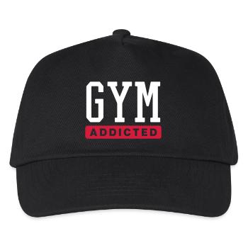 GYM ADDICT - Kinder Basecap - Schwarz - Vorne