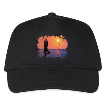 YOGA - Kids’ Baseball Cap - black - Front