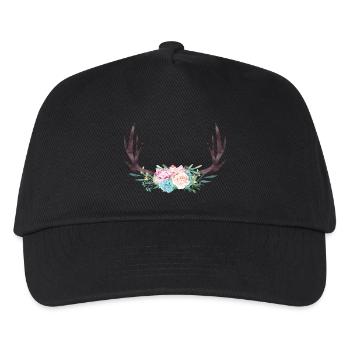 wreah_77geweih - Kinder Basecap - Schwarz - Vorne