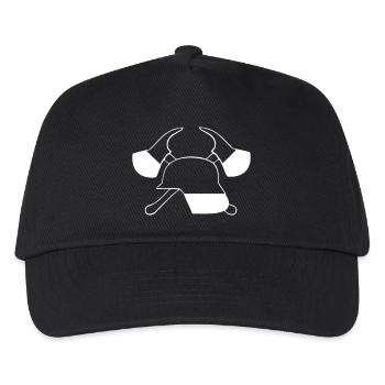 Freiwillige Feuerwehr , Shirt , Feuerwehrhelm (25) - Kinder Basecap - Schwarz - Vorne