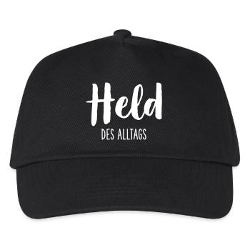 Held des Alltags - Helfer Retter Held - Kinder Basecap - Schwarz - Vorne