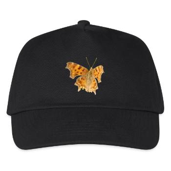 Schmetterling C-Falter - Kinder Basecap - Schwarz - Vorne