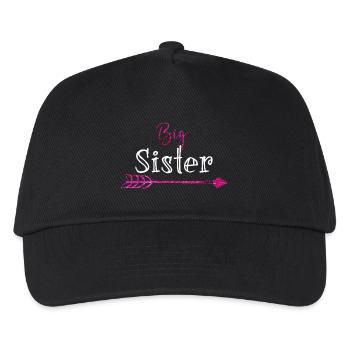 Big Sister Pink Glitzer Palette - Kinder Basecap - Schwarz - Vorne