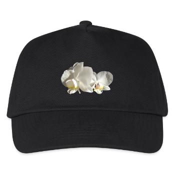 Orchidée blanche - Casquette de baseball Enfant - noir - Devant