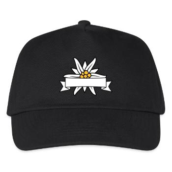 Text Banner Edelweiss - Kinder Basecap - Schwarz - Vorne