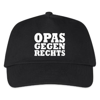 Opas gegen rechts - Kinder Basecap - Schwarz - Vorne