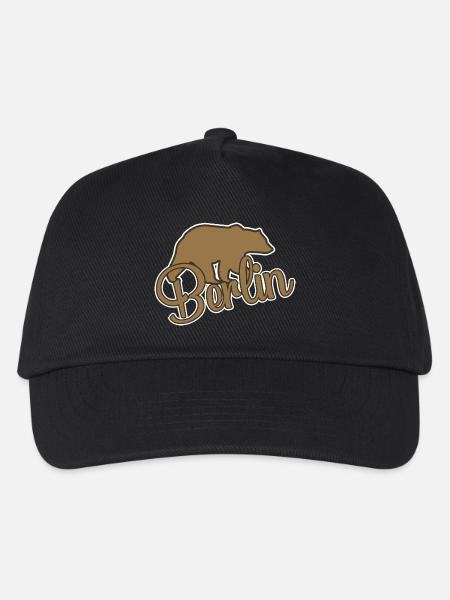 Bär Berlin Bear - Kinder Basecap - Schwarz