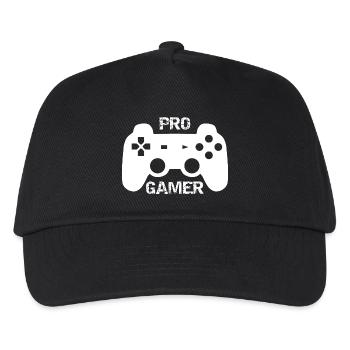 Pro Gamer / Cool Gaming Gamer Design - Kinder Basecap - Schwarz - Vorne