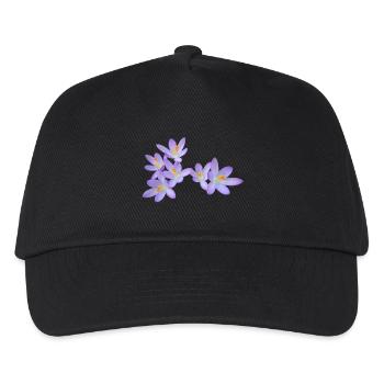 Purple spring flowers (crocus) - Kids’ Baseball Cap - black - Front