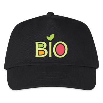 Bio Team Company Club Friends Fruits Food Vegan - Kids’ Baseball Cap - black - Front