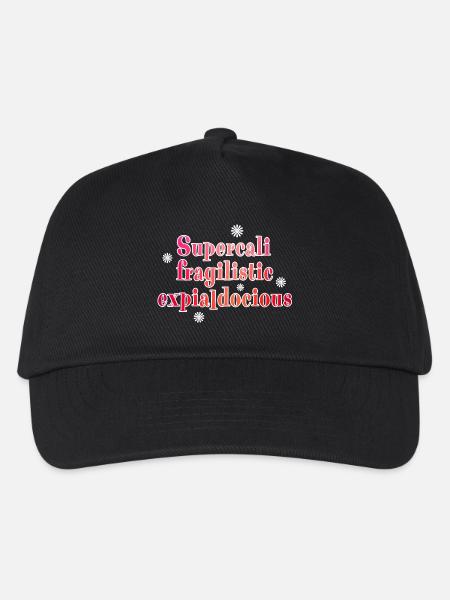 Supercalifragilistic - Kinder Basecap - Schwarz