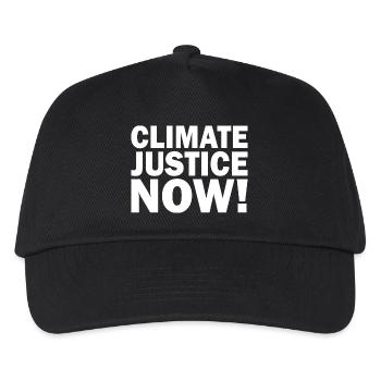 Climate justice now - Kids’ Baseball Cap - black - Front