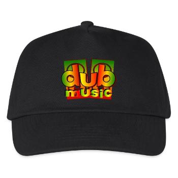 dub music reggae - Kids’ Baseball Cap - black - Front