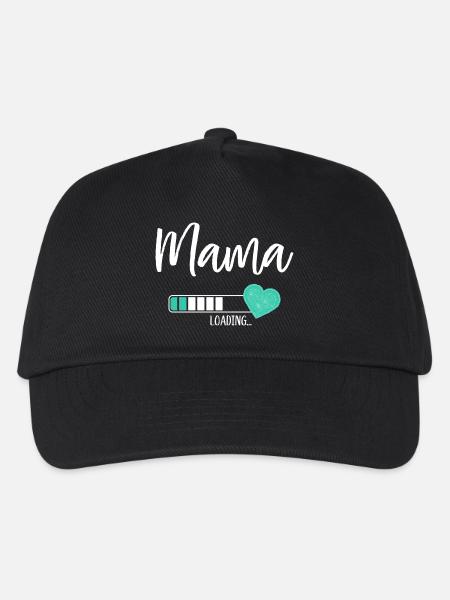 Mama Loading Herz Baby Junge Werdende Mama - Kinder Basecap - Schwarz