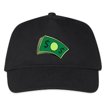 Piles d’argent de billets - Casquette de baseball Enfant - noir - Devant